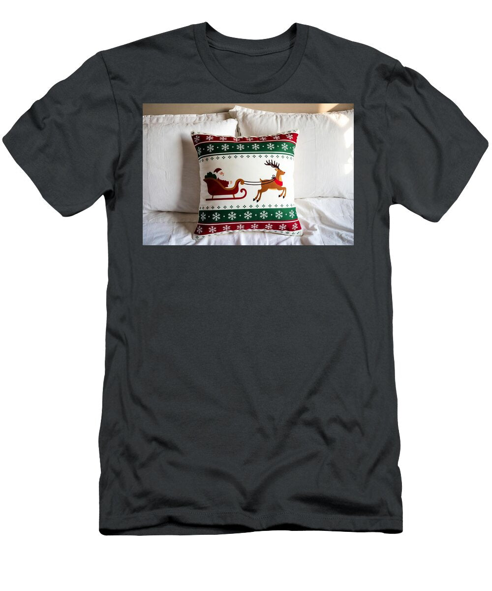 3 Hand Holding a Holiday Throw Pillow Festive Decorative Home Accent Talha Khan T-Shirt