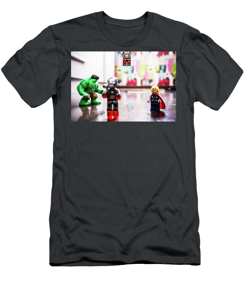 3 Lego Avengers Scenes Daniel Del Conte T-Shirt
