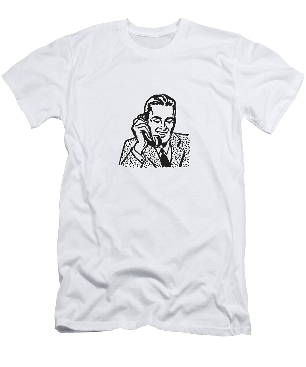 3 Man Speaking on Telephone Csa Images T-Shirt