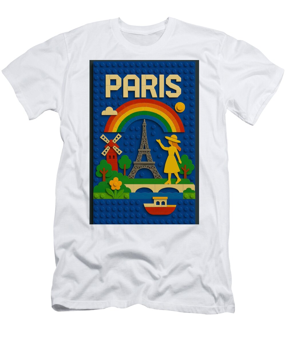 3 Paris Lego Bricks Sampadart Gallery T-Shirt