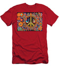 3 Peace Symbol Trippy Psychedelic Colorful Retro 1960s Abstract Stellart Studio T-Shirt