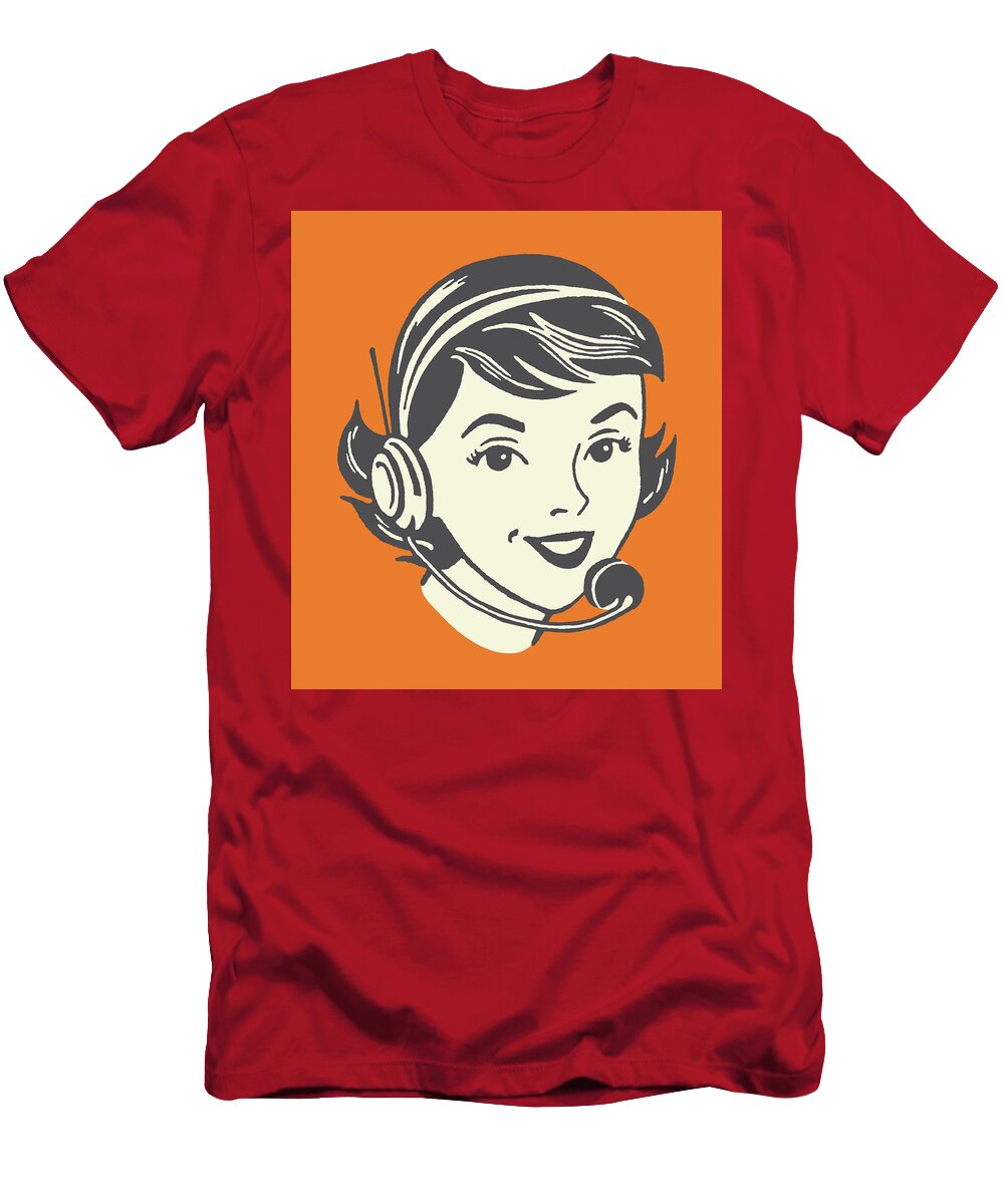 3 Woman Wearing Headset Csa Images T-Shirt