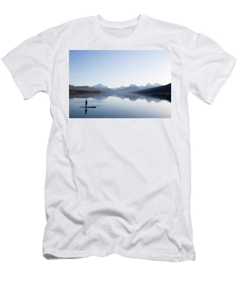 32 a Man Stand Up Paddle Boards Sup Craig Moore T-Shirt