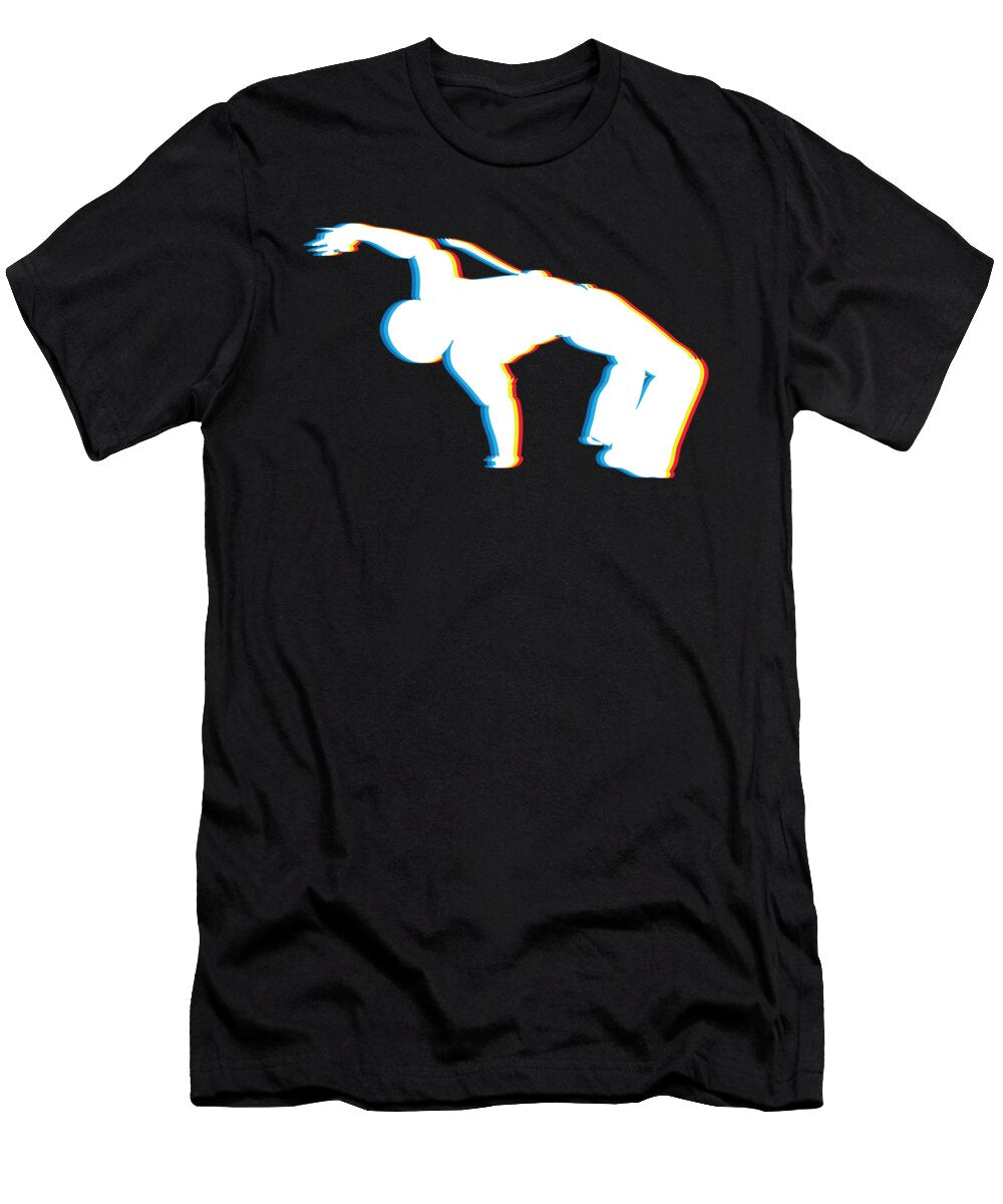 4 Brazilian Capoeira Gift Capoeirista Retro 3d Funky Effect Martin Hicks T-Shirt