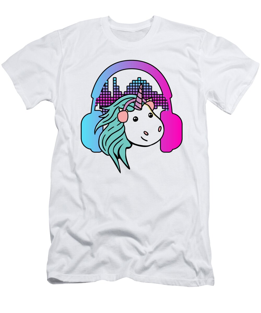 4 Disc Jockey DJ Unicorn Techno Music Disco Toms Store T-Shirt