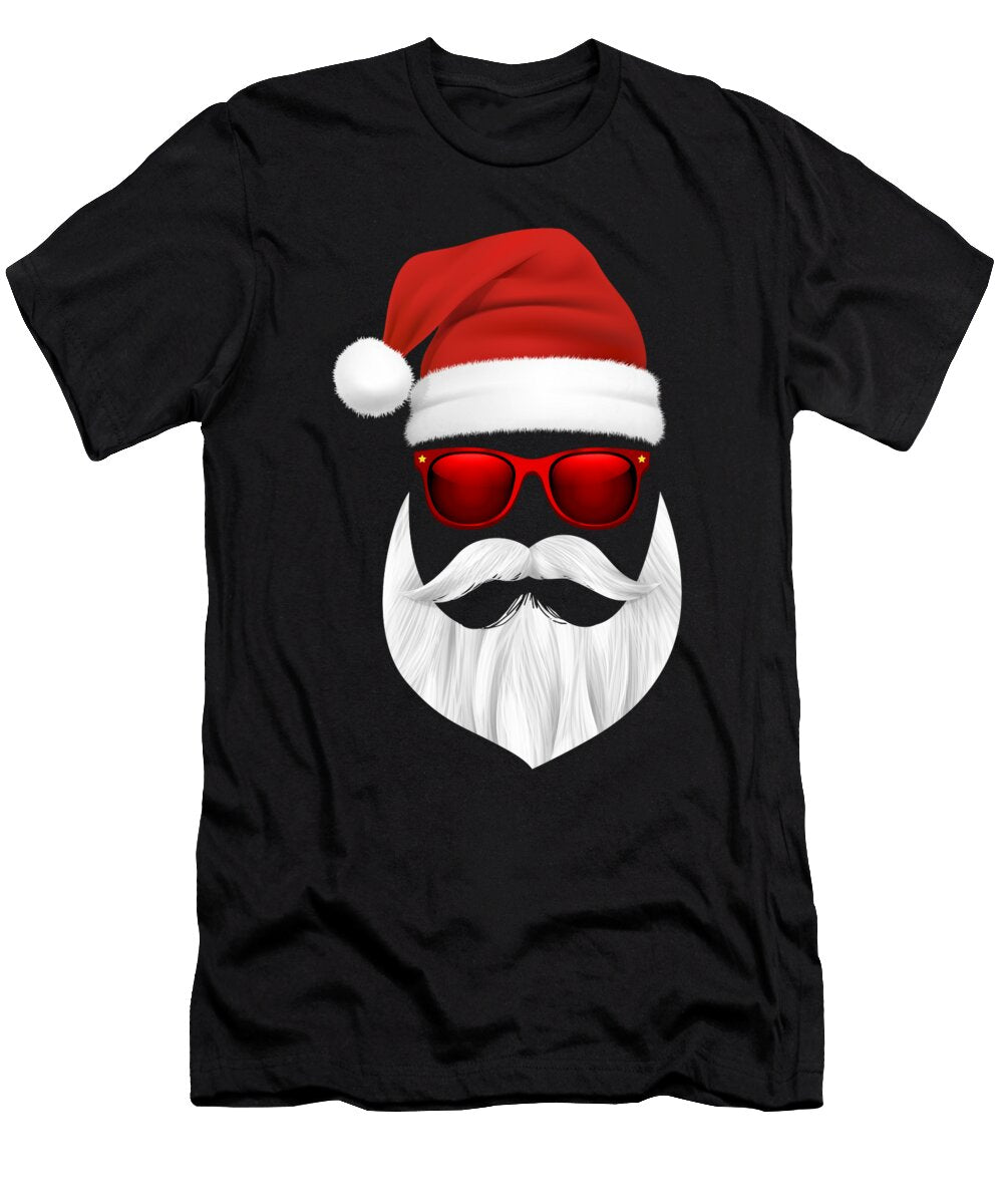 4 Hipster Santa Claus with Sunglasses Funny Gift for Christmas Art Frikiland T-Shirt