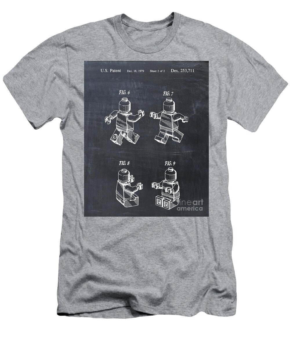 4 Lego Mini Figure Patent Print Visual Design T-Shirt