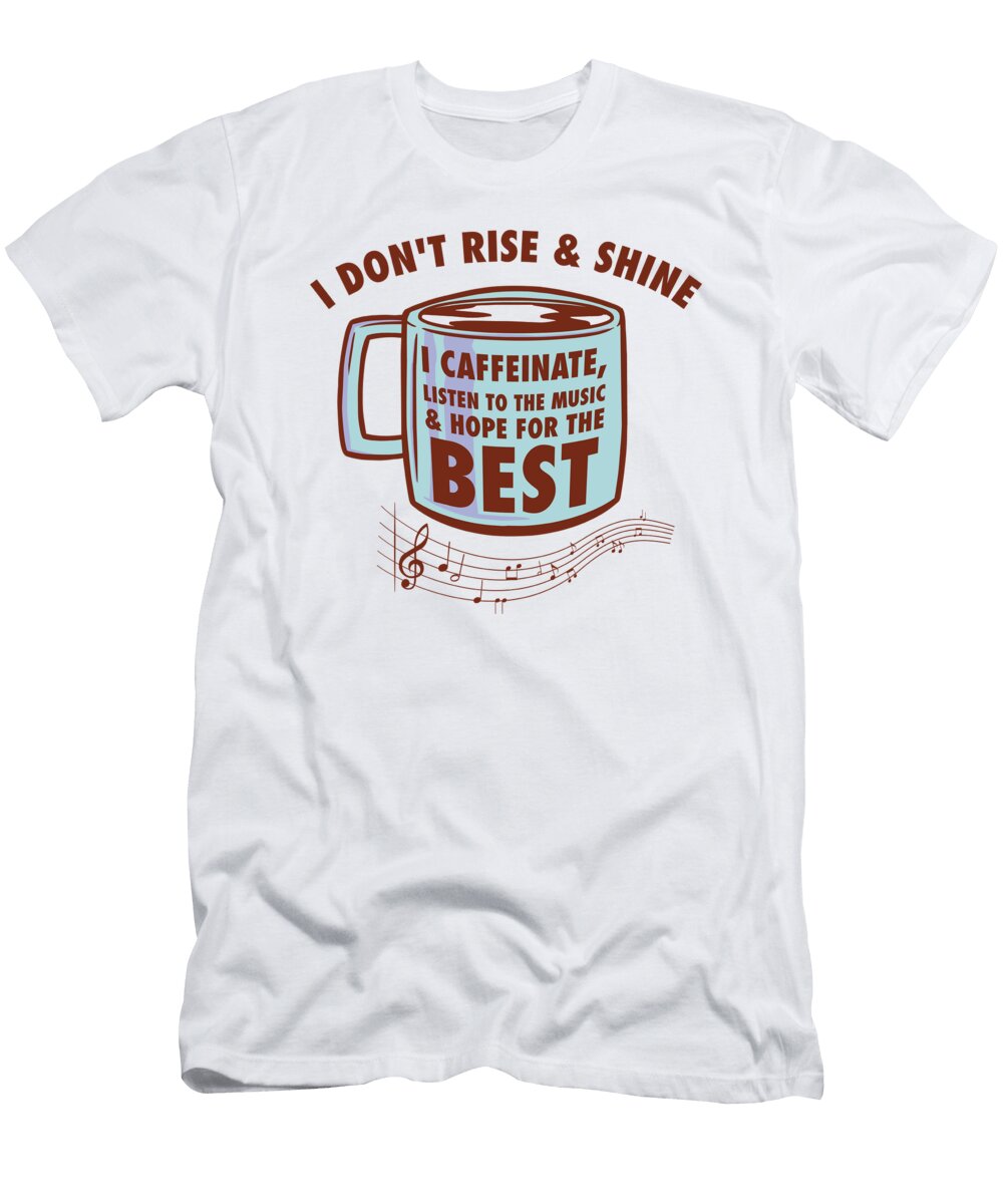 4 Music Coffee Music Fan Breakfast Songs Toms Store T-Shirt