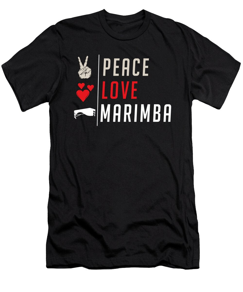 4 Peace Love Toy Piano Music Instrument Tenshirt T-Shirt