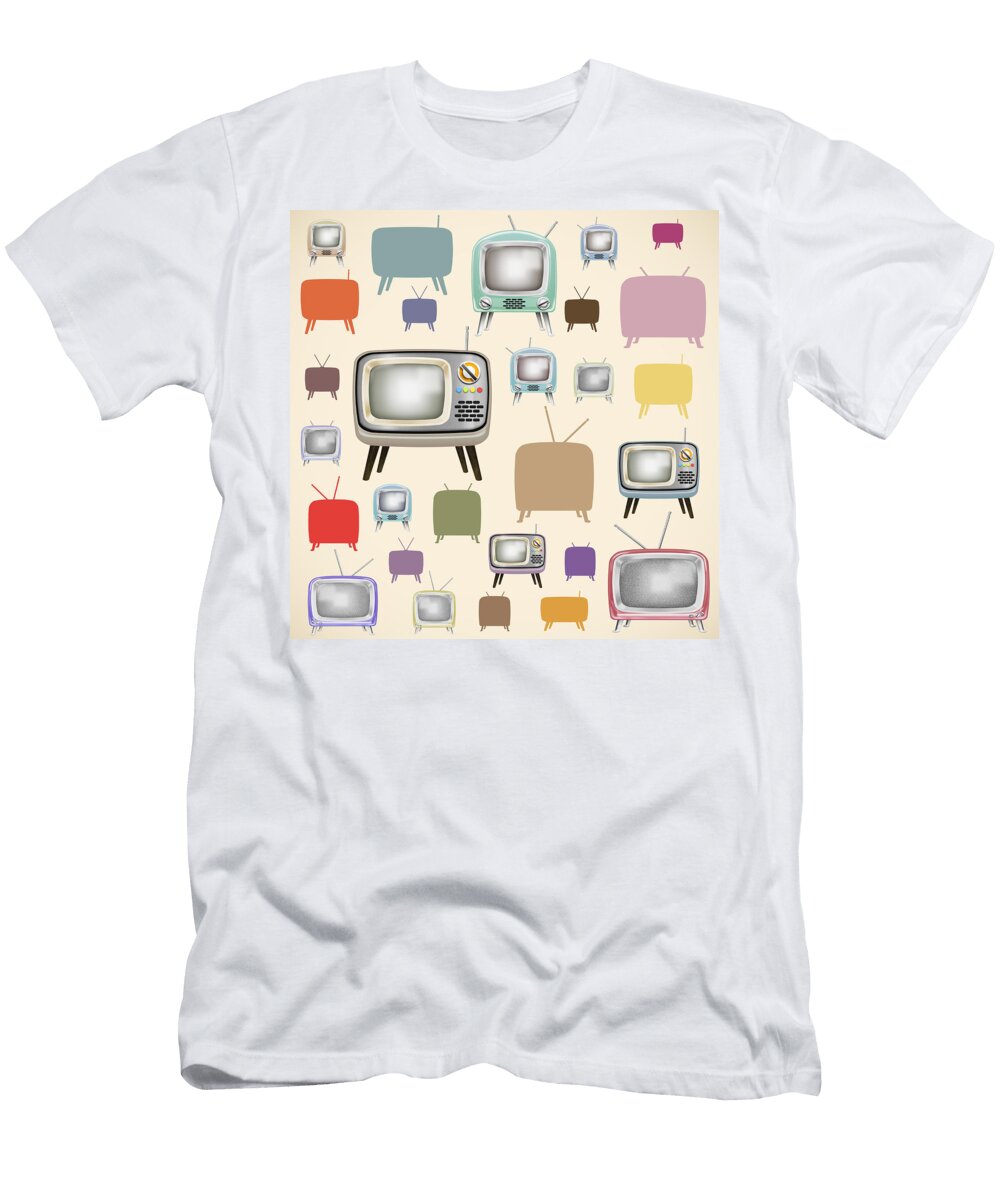 4 Retro Tv Pattern Setsiri Silapasuwanchai T-Shirt