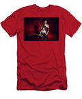 4 Sexy Girl in Red Short Dress with a Boy Child Elena Saulich T-Shirt