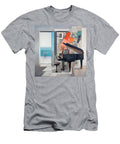 4 Vibrant Synchrony Colors of Contemporary Art Resonate on the Piano Canvas Olfactoart Studio T-Shirt