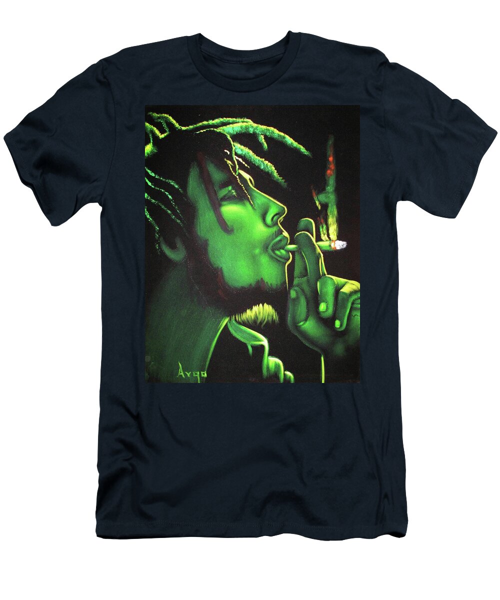 5 Bob Marley Smoking Weed Argo T-Shirt