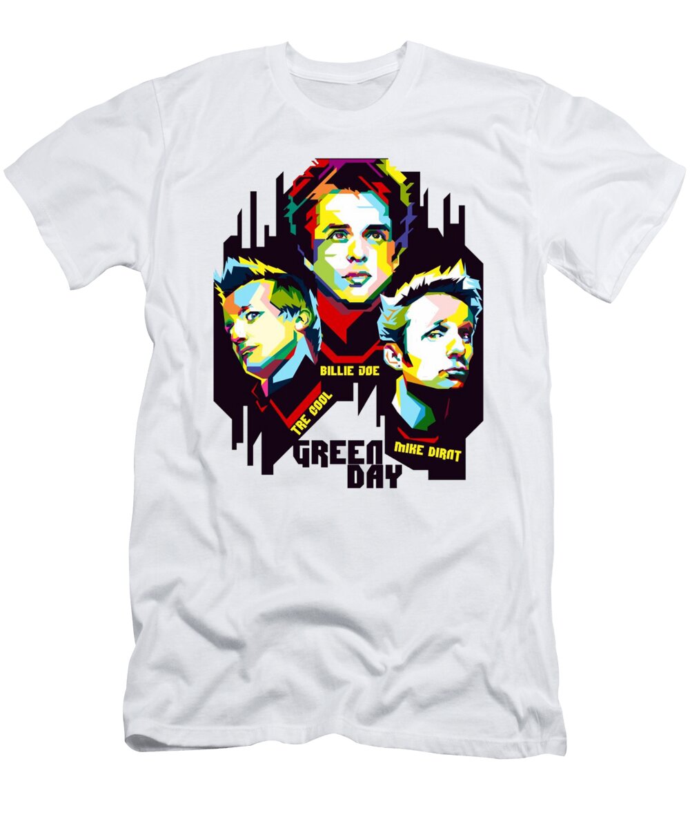 5 Green Day Band Inered Dyernes T-Shirt