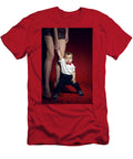 5 Sexy Girl in Red Short Dress with a Boy Child Elena Saulich T-Shirt