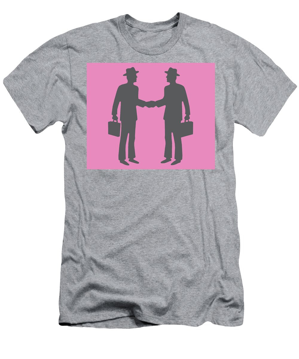 5 Two Men Shaking Hands Csa Images T-Shirt