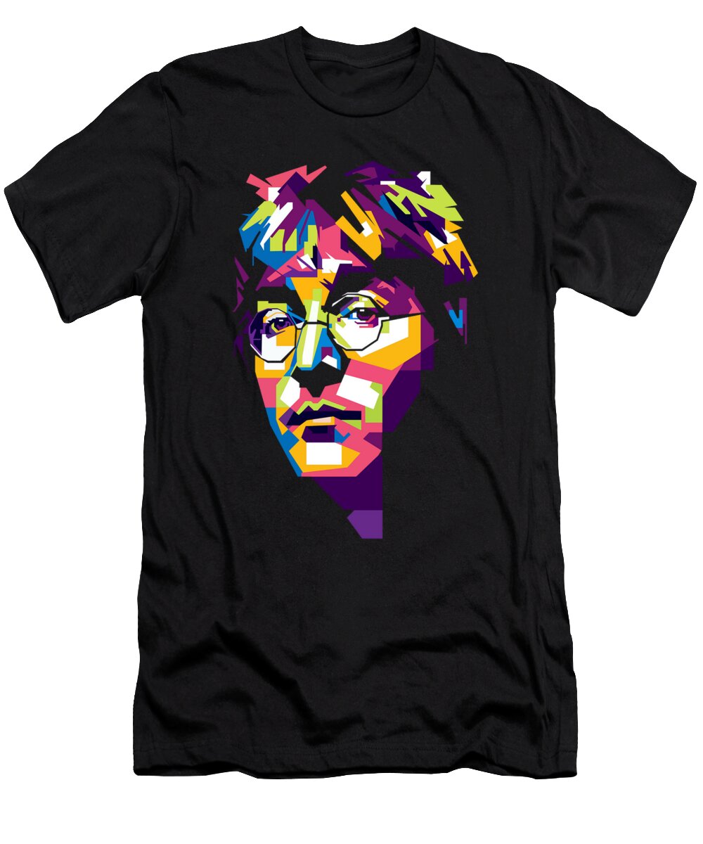 6 John Lennon Inered Dyernes T-Shirt