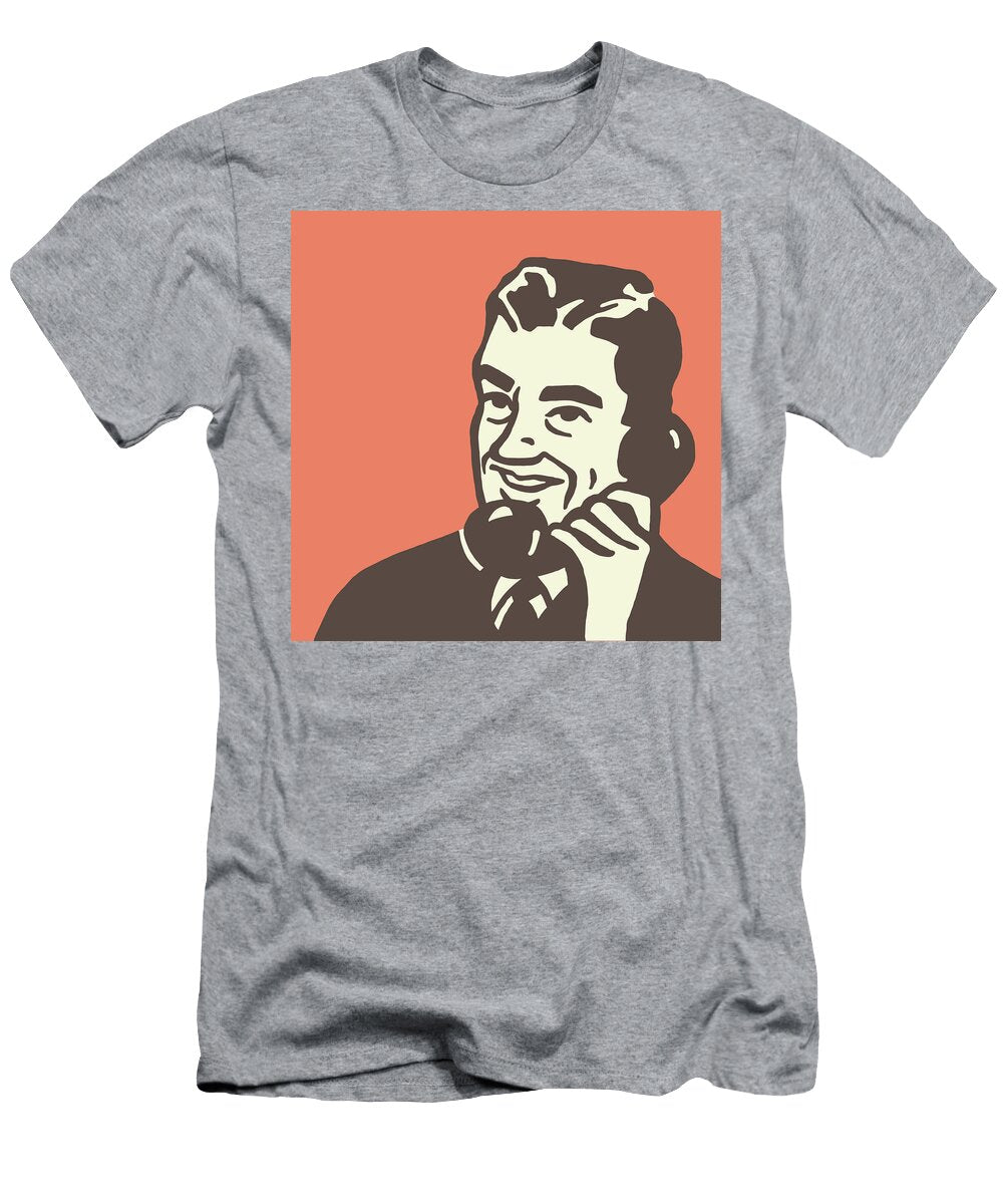 6 Man Talking on Telephone Csa Images T-Shirt
