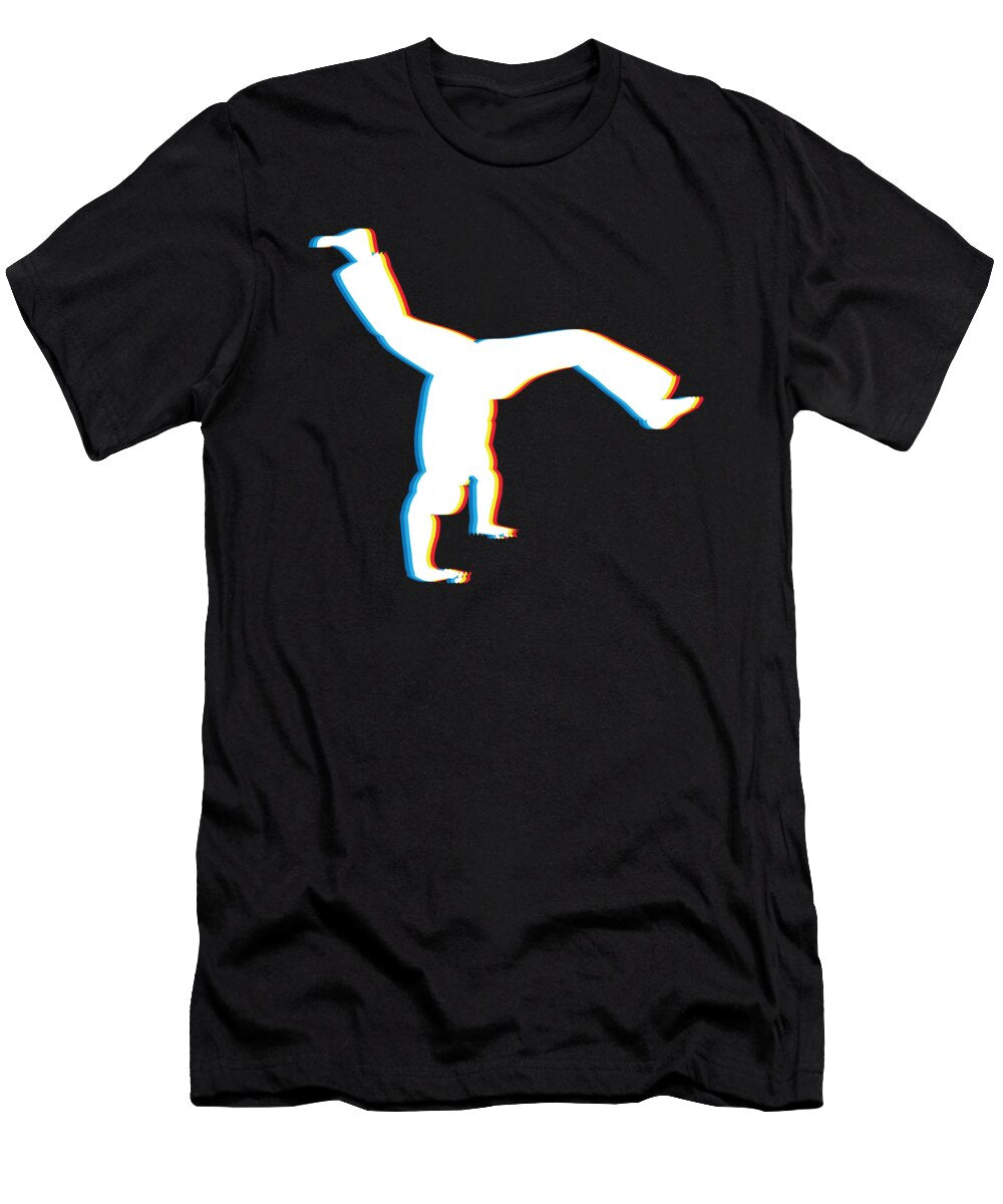 7 Brazilian Capoeira Gift Capoeirista Retro 3d Funky Effect Martin Hicks T-Shirt