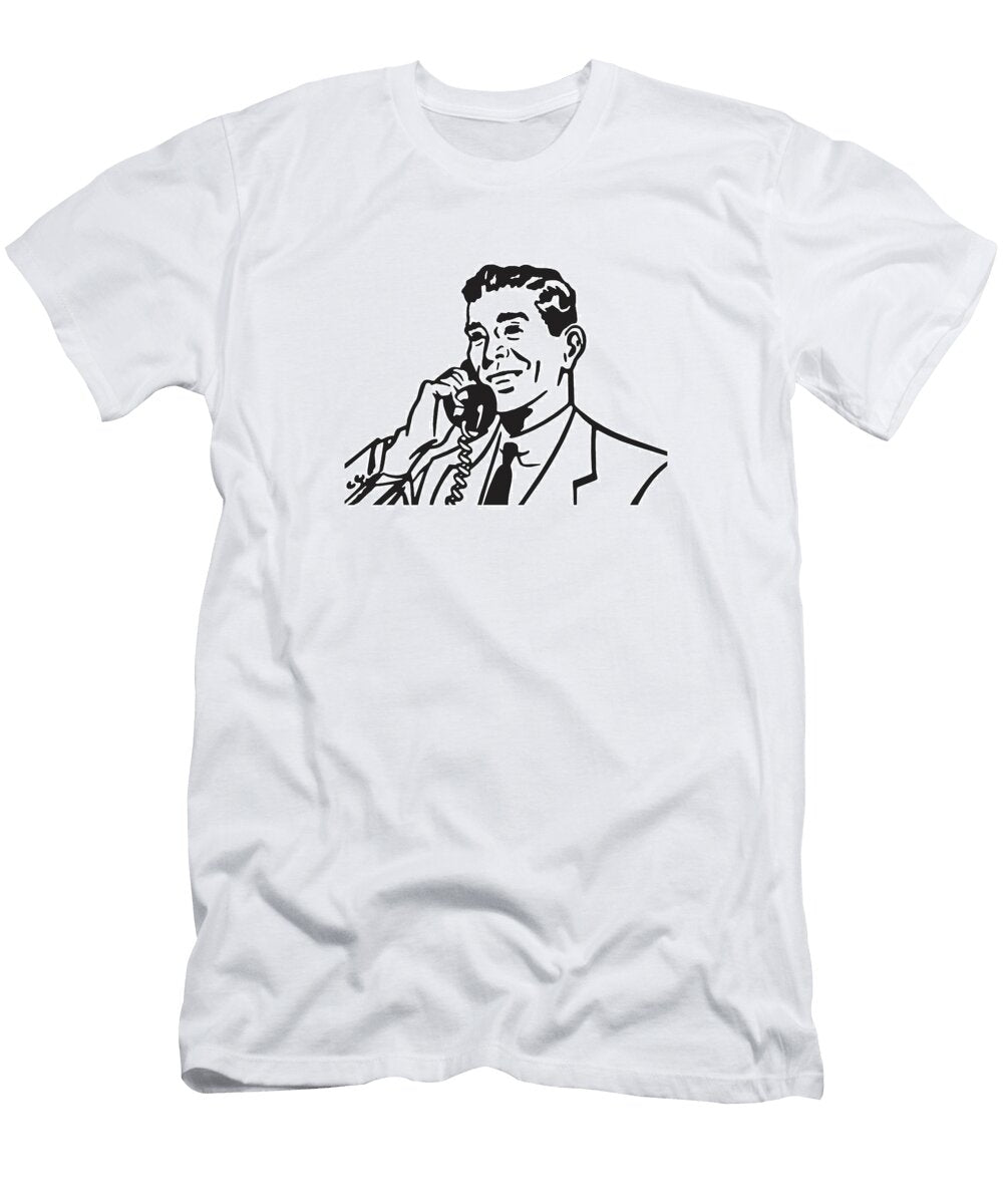 7 Man Talking on Telephone Csa Images T-Shirt