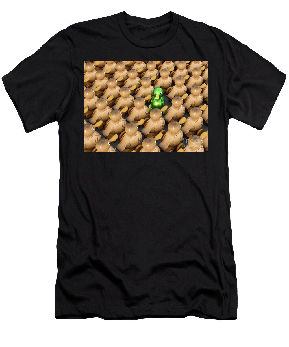 7 Wooden Duck Against the Flow Allan Swart T-Shirt