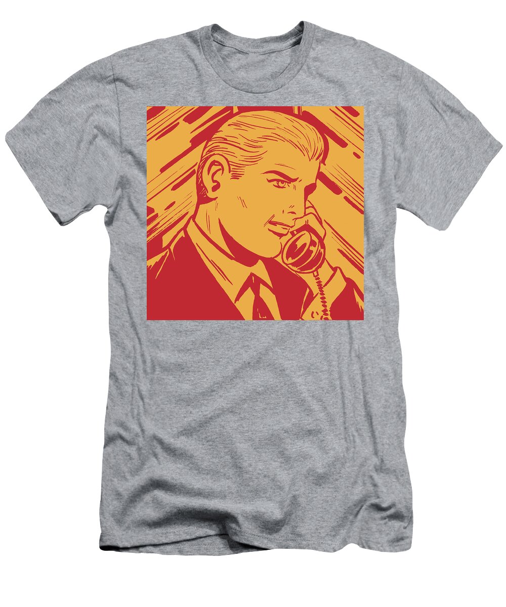 8 Man Talking on Telephone Csa Images T-Shirt