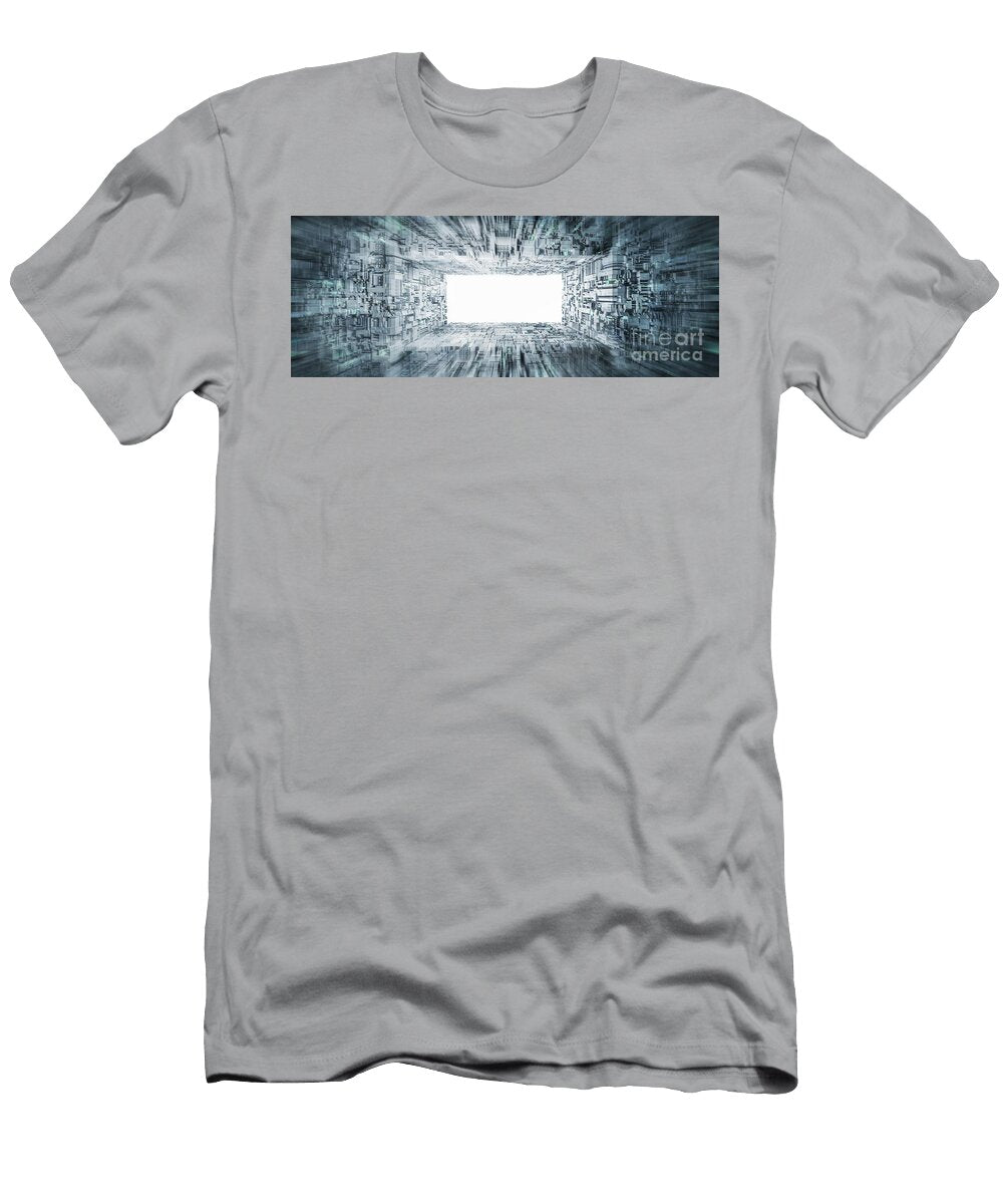 9 Modern Technology Background Circuit Board Like Pattern Michal Bednarek T-Shirt