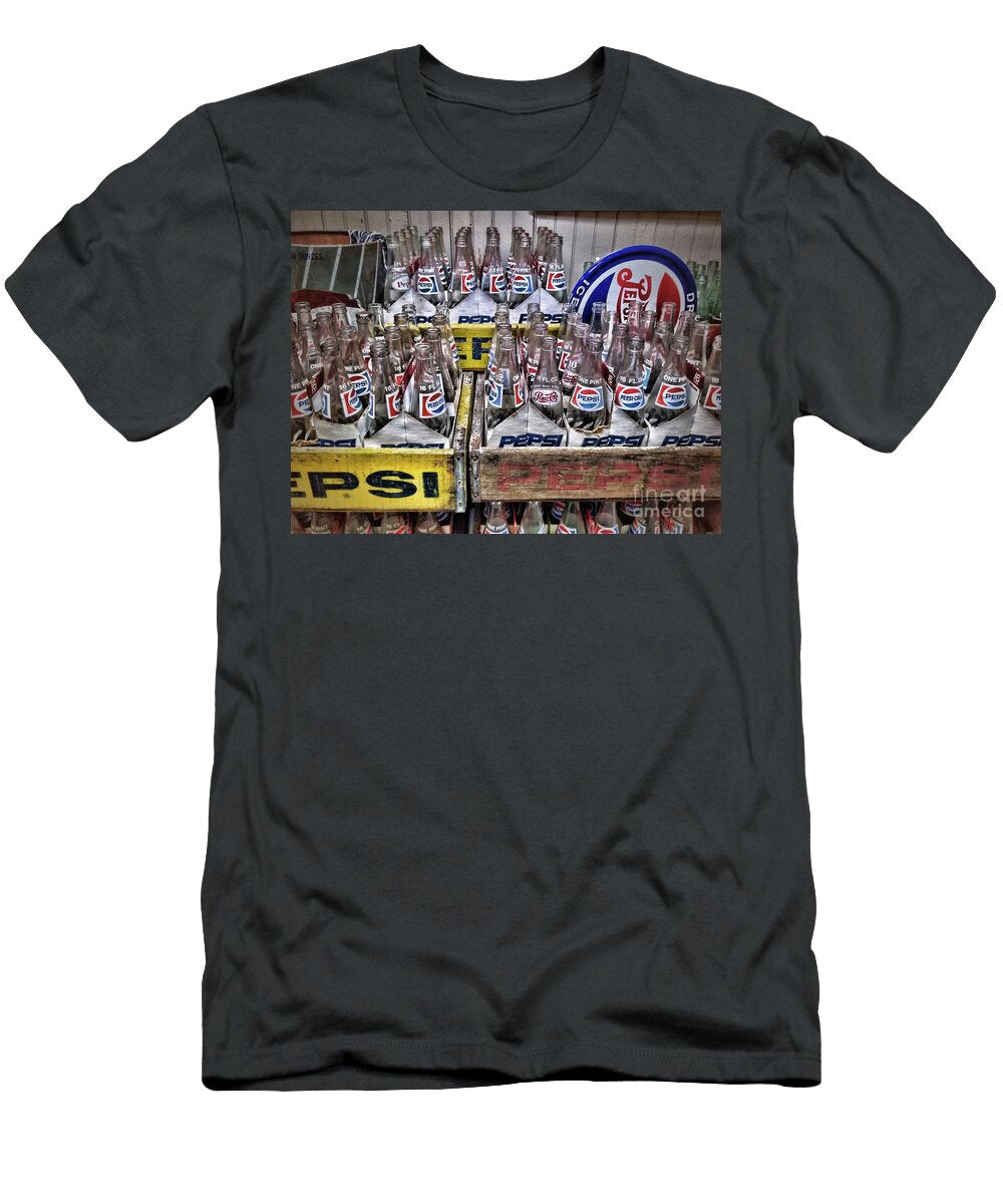 A Collection of Old Fashion Pepsi Bottles Complete with Crates and Carriers Paul Ward T-Shirt
