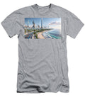 A Futuristic Cityscape Features Soaring Skyscrapers with Unique Curvilinear Designs Mango Art T-Shirt