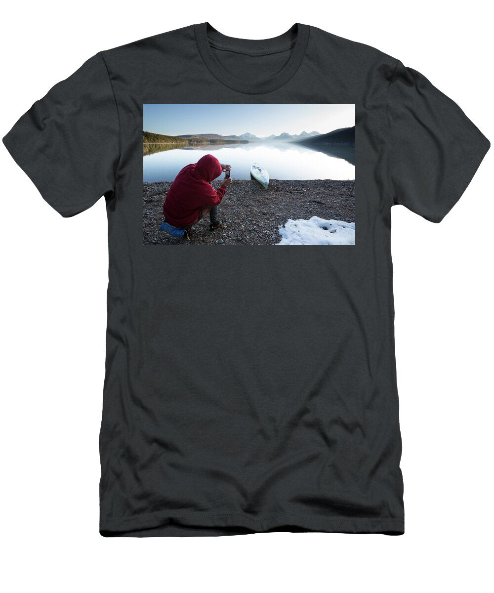 A Man Takes a Photograph While Stand Craig Moore T-Shirt