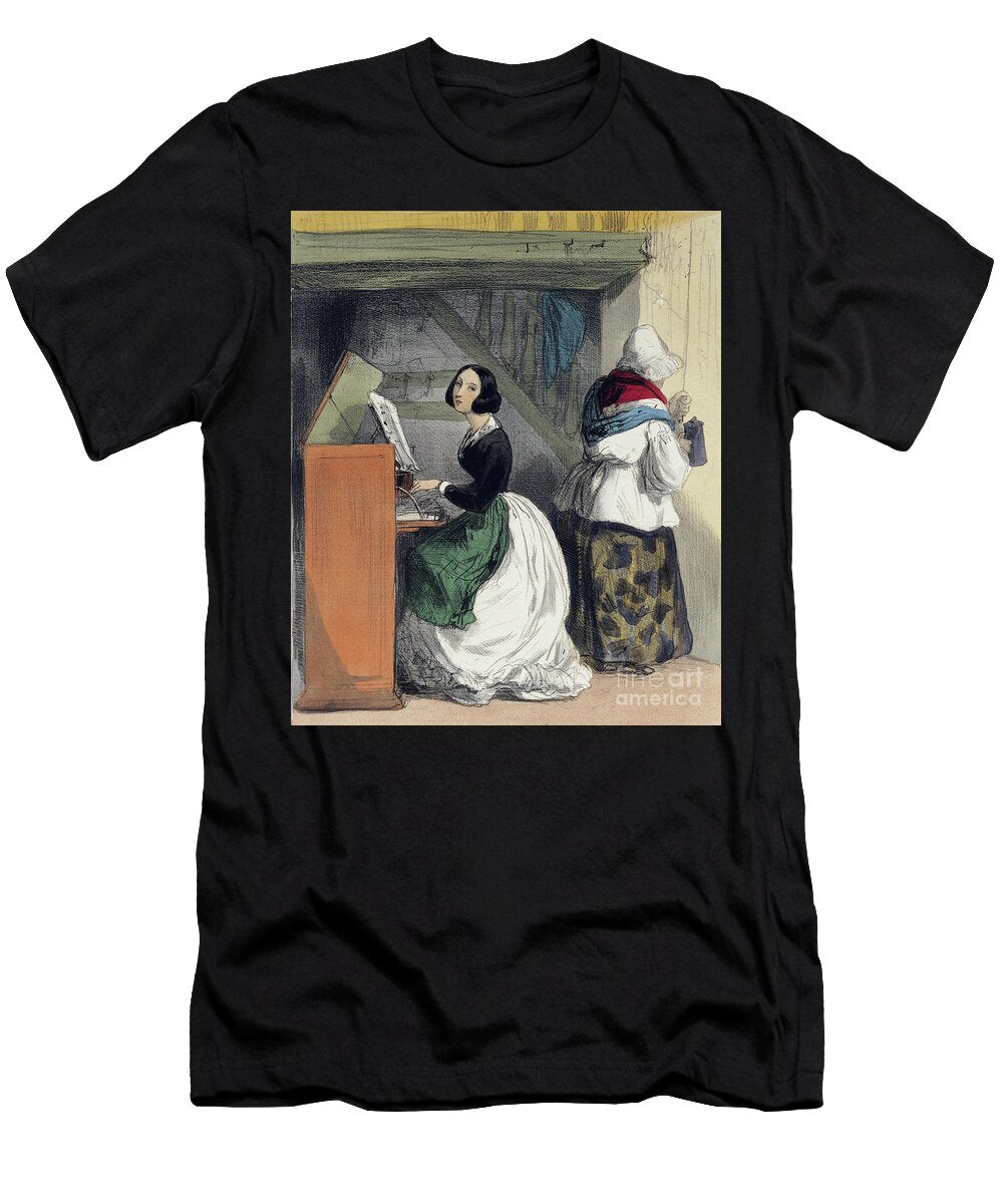 A Music School Pupil From Les Femmes De Paris 1841 42 Alfred Andre Geniole T-Shirt