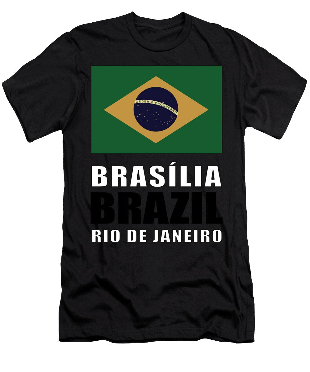 A Paradise for Adventure Seekers Flag of Brazil Douxie Grimo T-Shirt