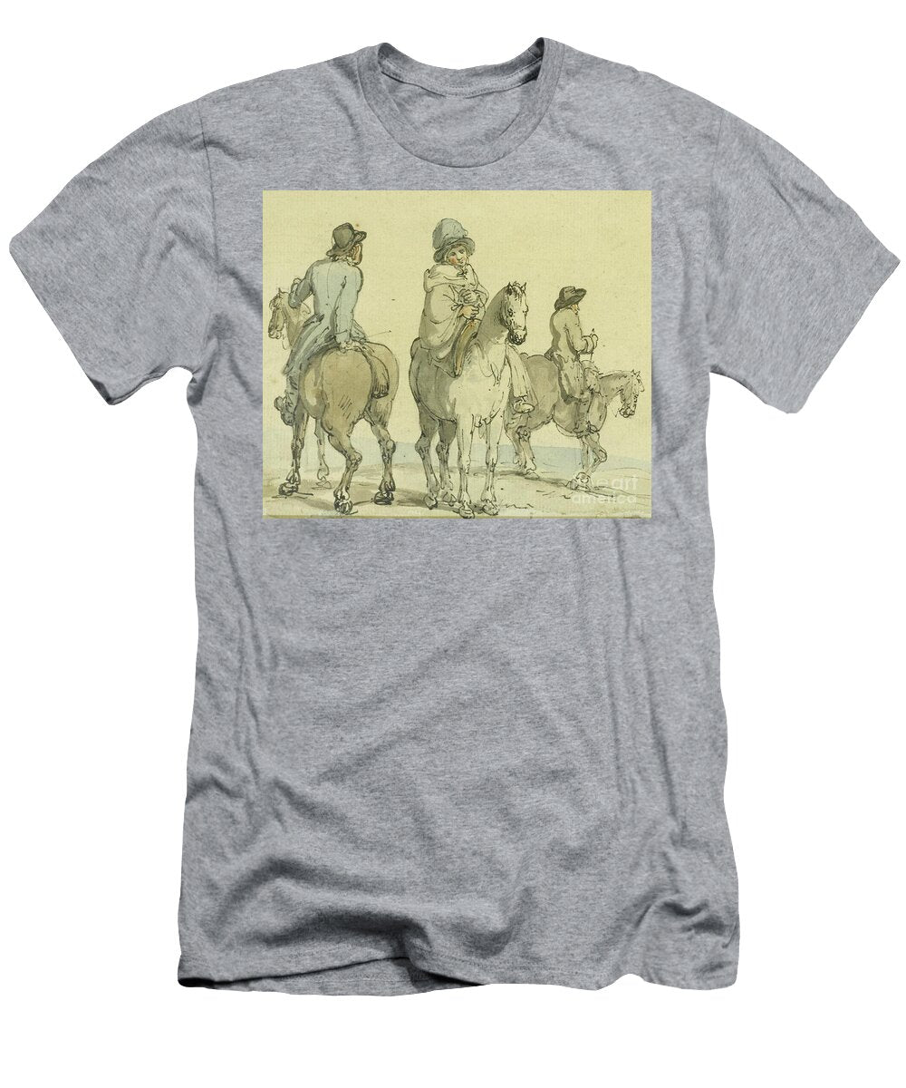 A Passing Flirtation Pen Grey Ink and Watercolor Thomas Rowlandson T-Shirt