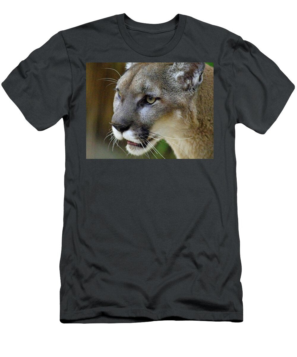 A Puma By Any Other Name Mountain Lion At Living Desert Zoo and Gardens Palm Desert California Darin Volpe T-Shirt