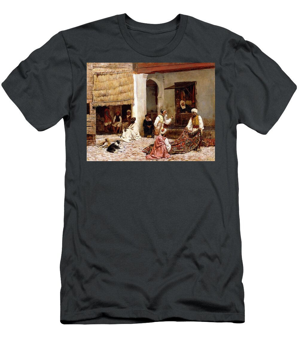 A Rug Bazaar Tangier 1878 Edwin Lord Weeks T-Shirt