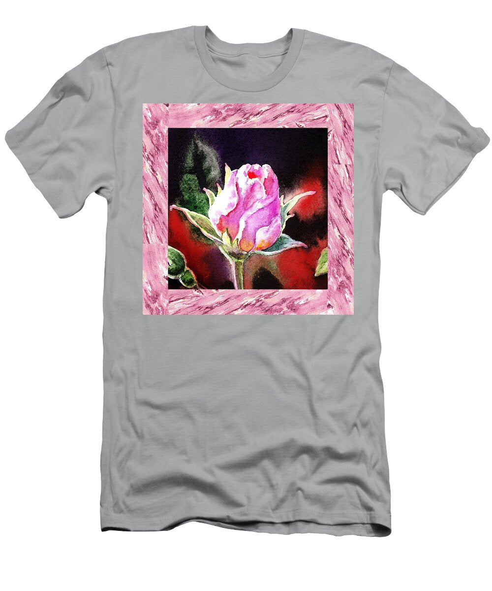 A Single Rose Pink Impressionism Irina Sztukowski T-Shirt
