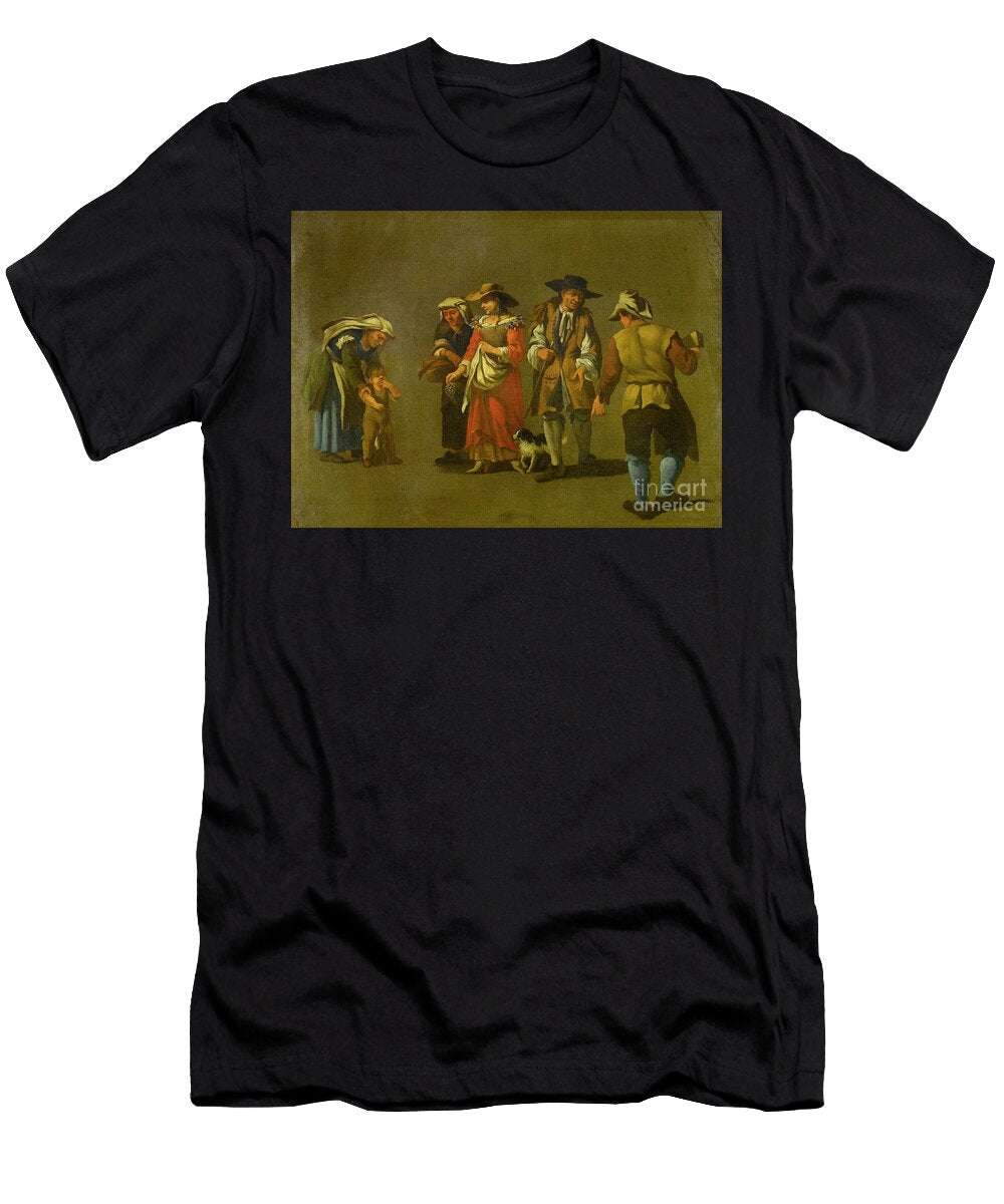 A Study of a Group of Peasants Pieter Van Bloemen T-Shirt