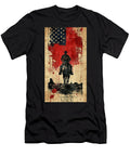 A USA Flag W Th the Mage of a Cowboy R D Ng a 5bfcc796 312e 4403 94db Caeeee5399e4 Romed Roni T-Shirt