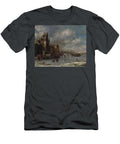 A Winter Landscape with Figures Skating Riding Sleighs and Conversing on the Ice Thomasheeremans T-Shirt