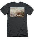 A Winter Landscape with Skaters on a Frozen River 1862 Frederick Marianus Kruseman T-Shirt