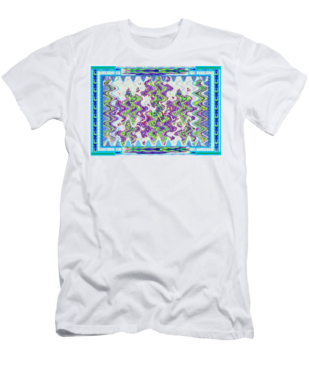 Abstract Graphic Swimming Pool Multi Layered Colorful Patterns Textures Shades N Tones Art By Navin Navin Joshi T-Shirt