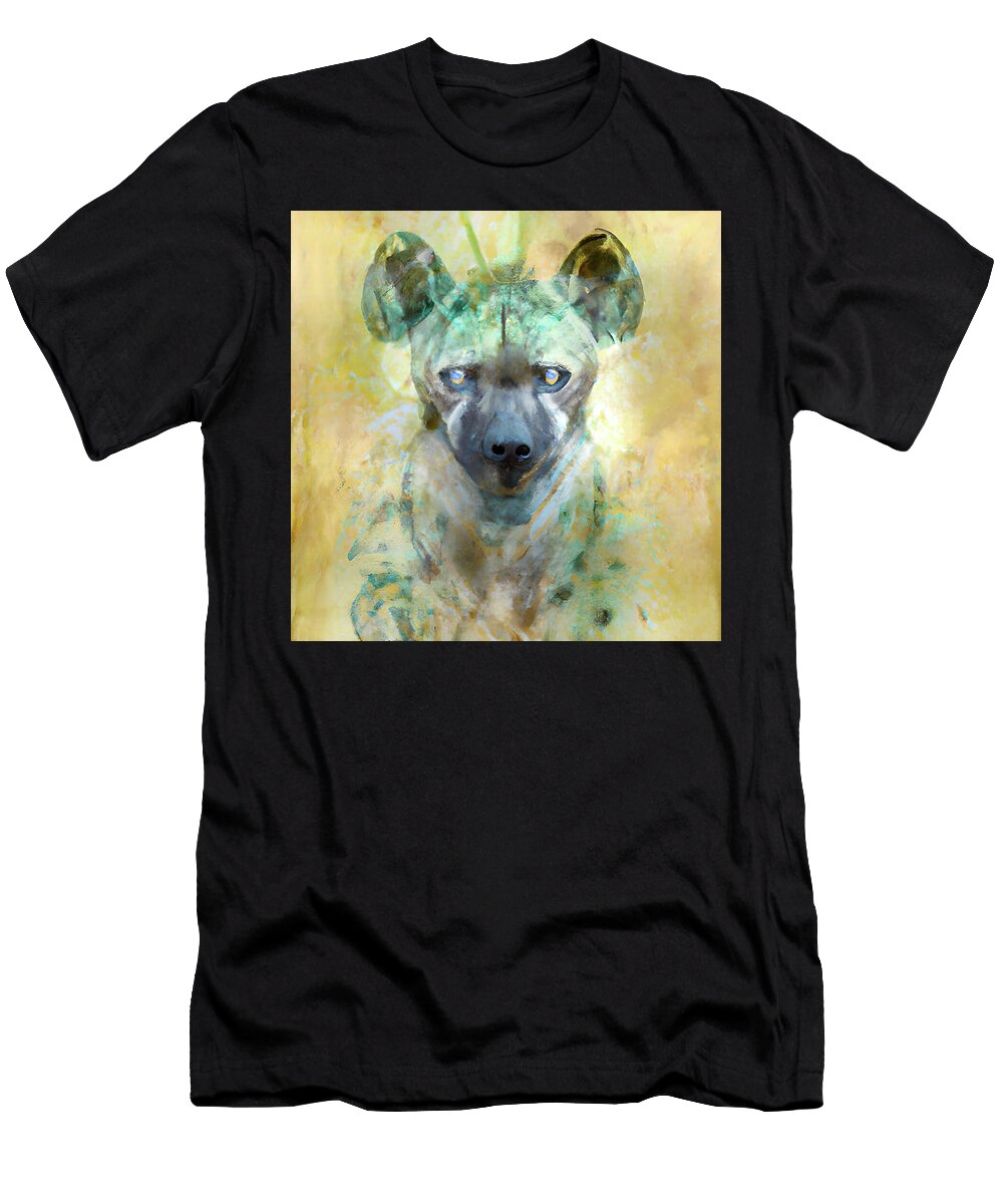 Abstract Hyena Portrait Isabella Zietsman T-Shirt