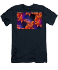 Abstract Tiled Orange and Blue Fractal Flame Keith Webber Jr T-Shirt