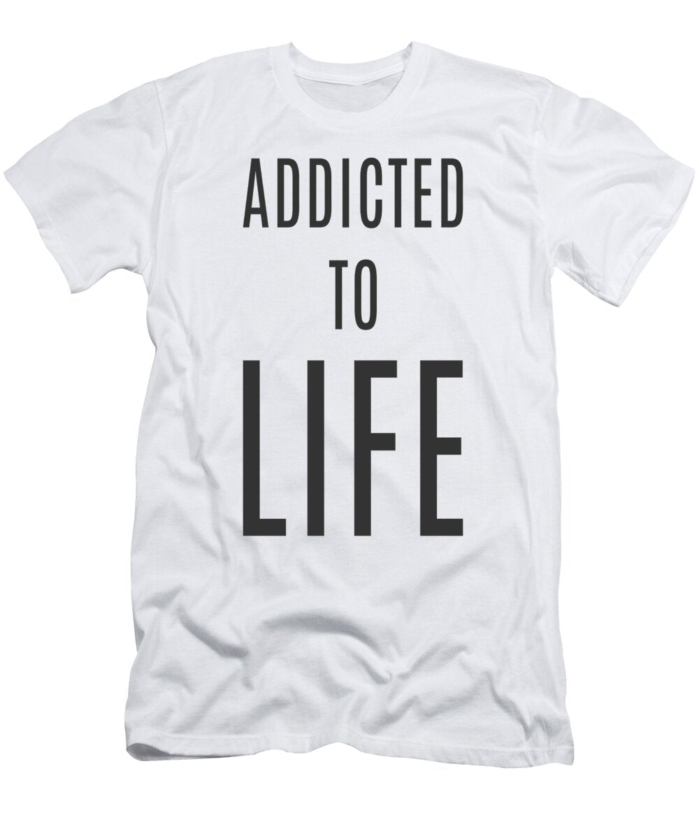 Addicted to Life Cute Entrepreneur Hustle Black Henry B T-Shirt