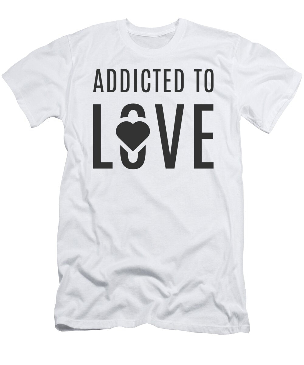 Addicted to Love Cute Entrepreneur Hustle Black Henry B T-Shirt
