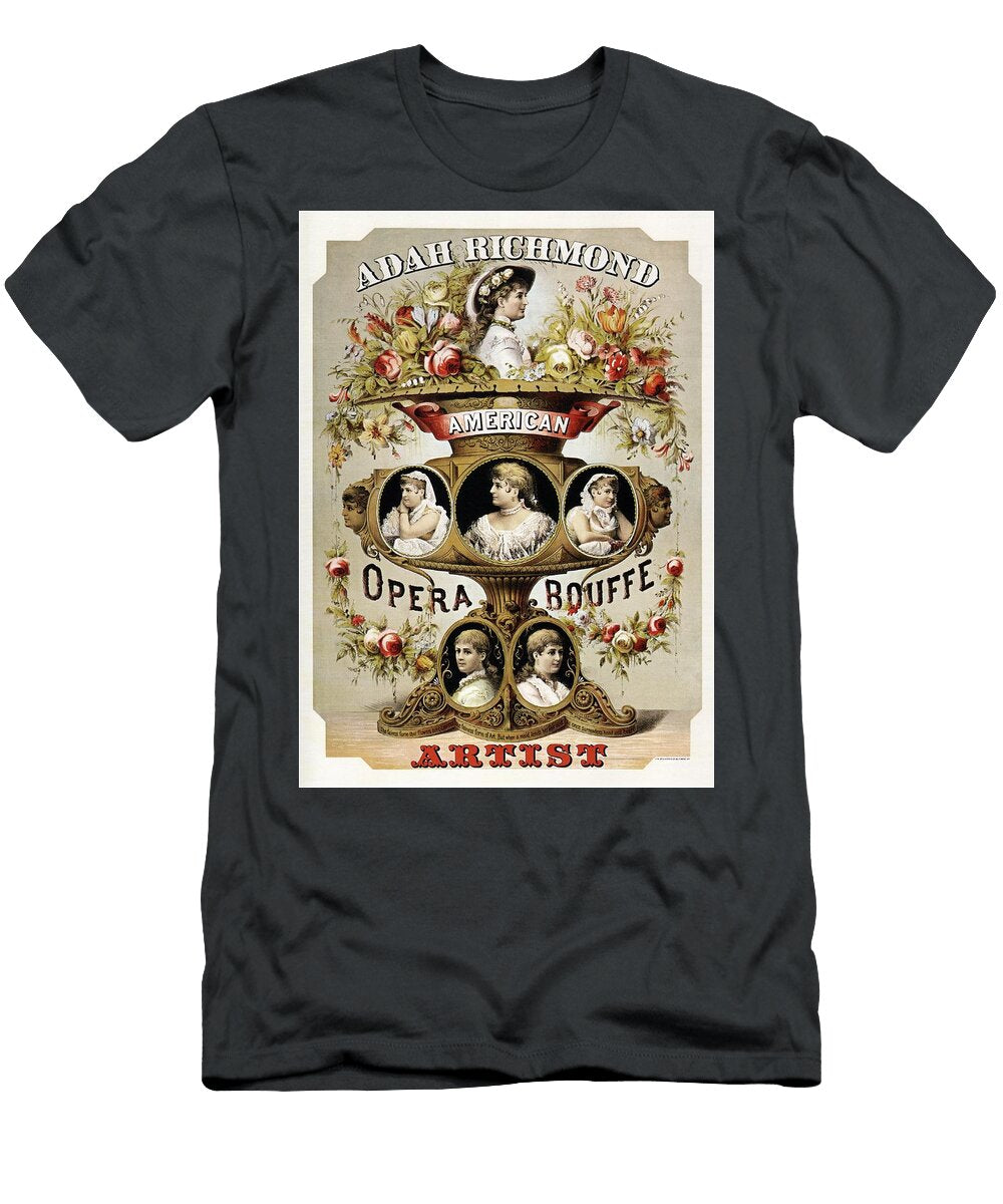 Adha Richmont American Opera Bouffe Art Nouveau Vintage Advertising Poster Studio Grafiikka T-Shirt