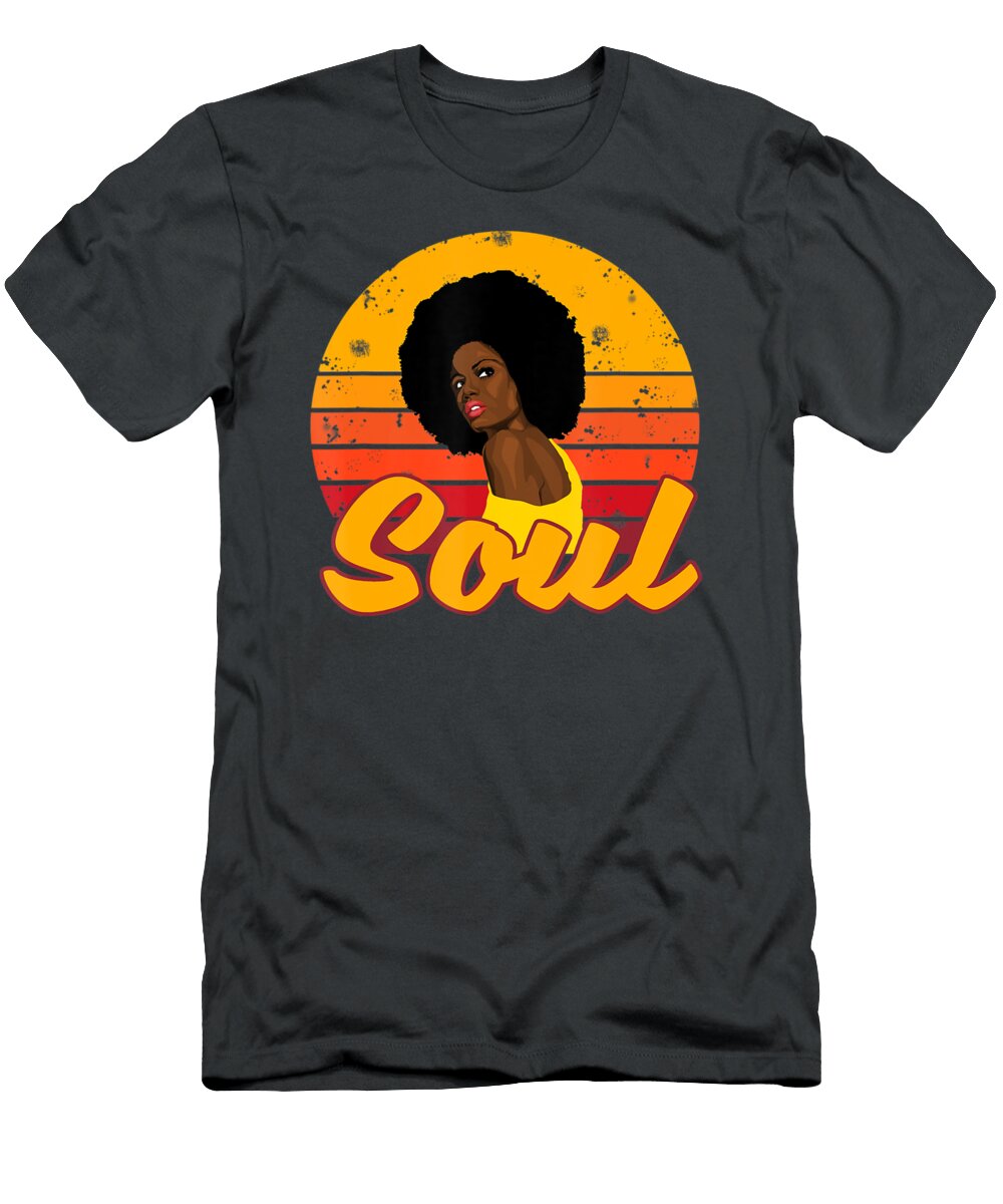 African American 70s 80s Funk Afro Disco Soul Melanin Queen Quynh Cong Le T-Shirt