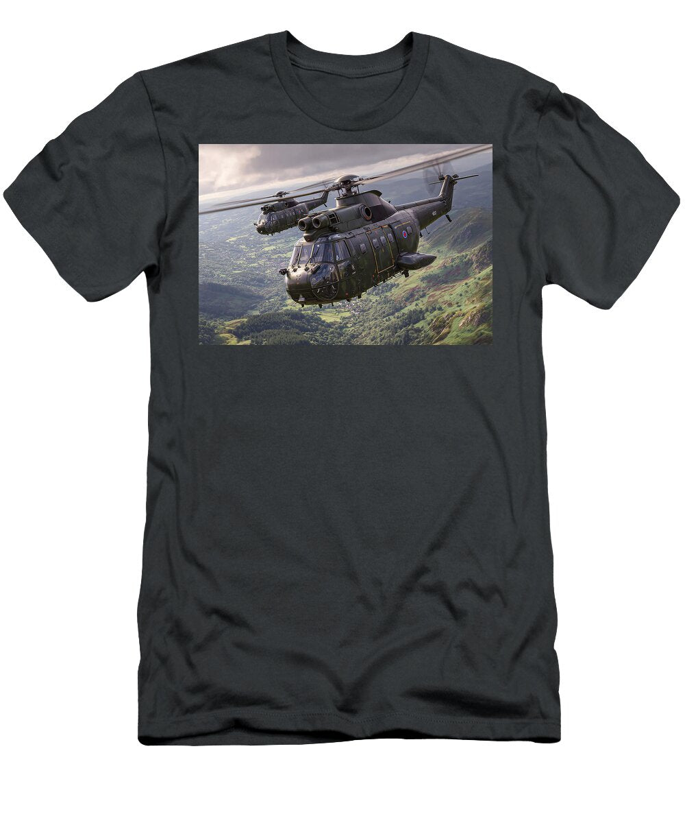 Airborne Over Terrain Start Aviation T-Shirt