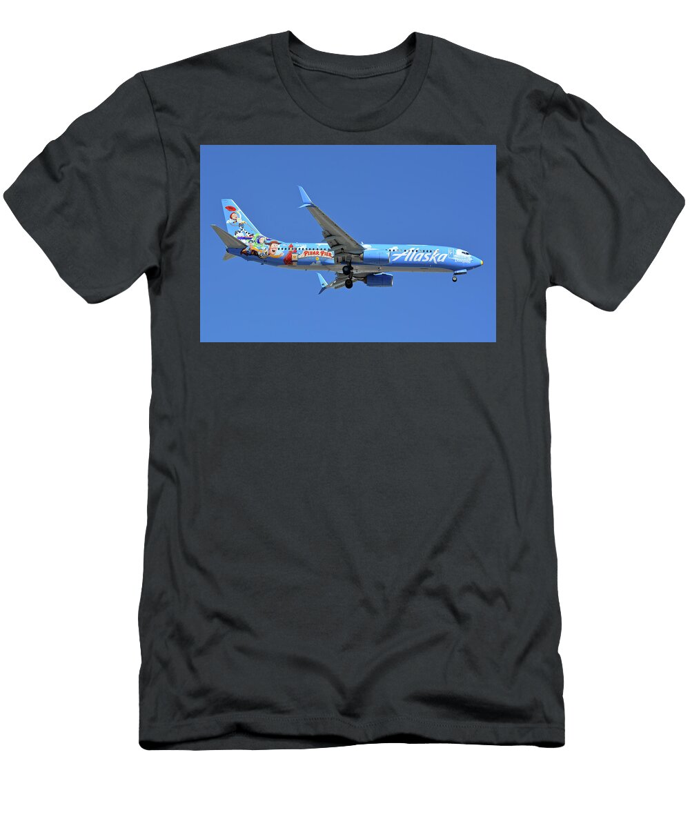 Alaska Boeing 737 890 N537as Pixar Pier Phoenix Sky Harbor October 23 2019 Brian Lockett T-Shirt