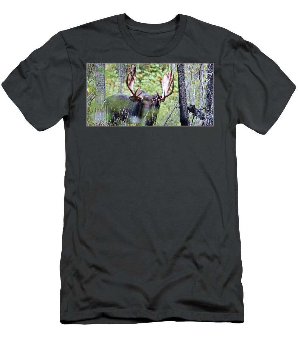 American Wild Animals Antlers Moose Deer Pillows Posters Duvet Covers Shower Curtains Phone Navin Joshi T-Shirt